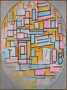 Composition in Oval with Colour Planes 2, 1914 by Piet Mondrian